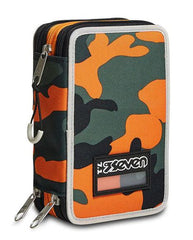 Astuccio scuola Seven 3 zip Camoupix Boy