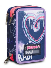 Astuccio Seven 3 zip Rock on Girl