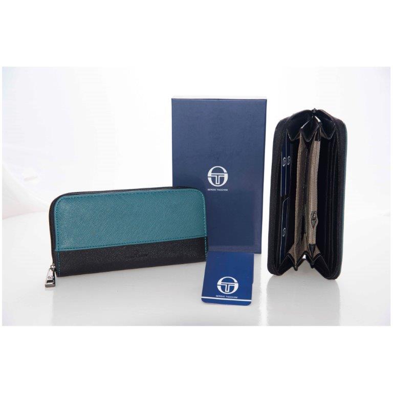 Portafoglio donna Sergio Tacchini verde smeraldo nero