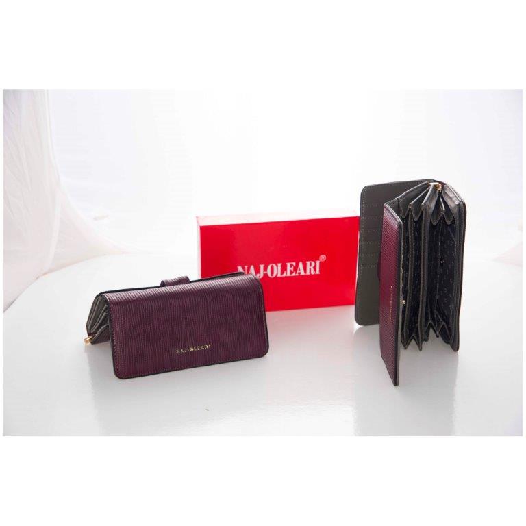 Portafoglio donna grande Naj Oleari viola