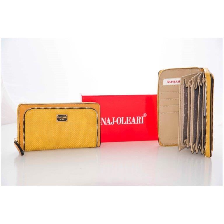Portafoglio donna grande Naj Oleari giallo