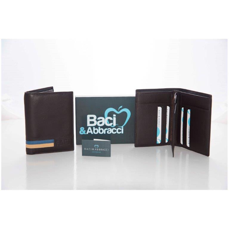 Portafoglio uomo Baci e Abbracci marrone