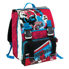 Zaino Seven scuola sdoppiabile Big - URBAN MIX - Rosso Nero - estensibile elementari