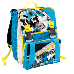 Zaino Seven scuola sdoppiabile Big - URBAN MIX - Azzurro e Giallo - estensibile