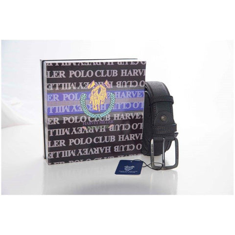 Cintura Harvey Miller Polo Club con confezione regalo nero
