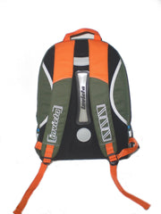 Zaino Invicta tondo Icon format verde militare e arancio doppio scomparto