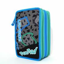 Astuccio 3 ZIP Seven  boy pen pad high tech completo di tutto