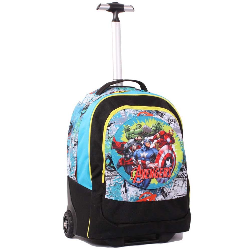 Zaino con carrello seven avengers con fronte intercambiabile 3 fantasie diverse