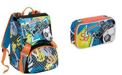 Zaino coordinati Seven Schoolpack Sj Gang High Tech Boy Con Astuccio e schienale regolabile