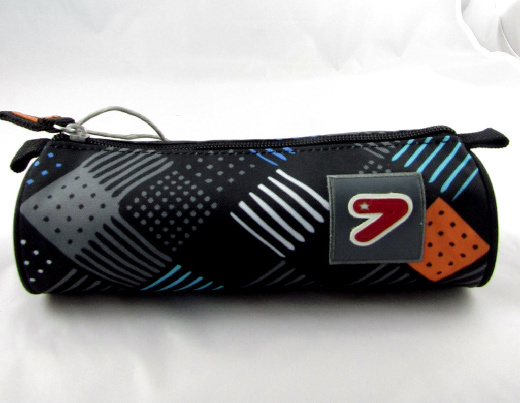 Borsellino astuccio Portapenne Tombolotto pencil bag Seven Groove nero fantasia con zip