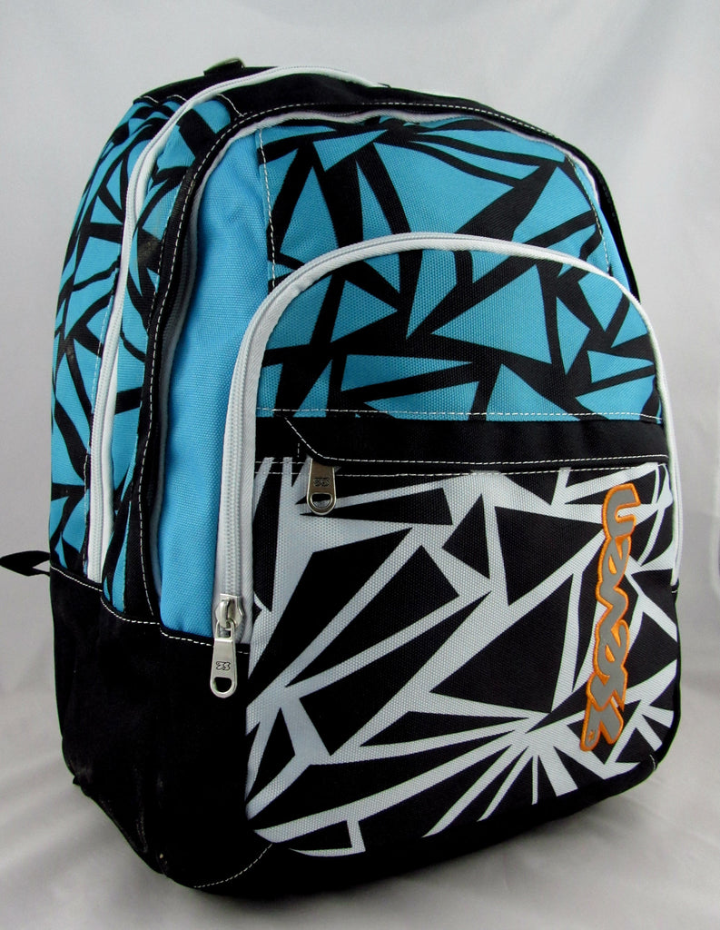 Zaino scuola tondo SEVEN - Fit BREACH - Blue turchese nero fluo 28 LT doppio zaino scuola elementare medie superiori doppio scomparto