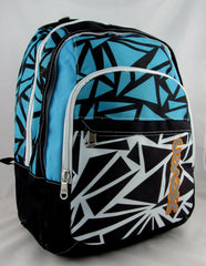 Zaino scuola tondo SEVEN - Fit BREACH - Blue turchese nero fluo 28 LT doppio zaino scuola elementare medie superiori doppio scomparto