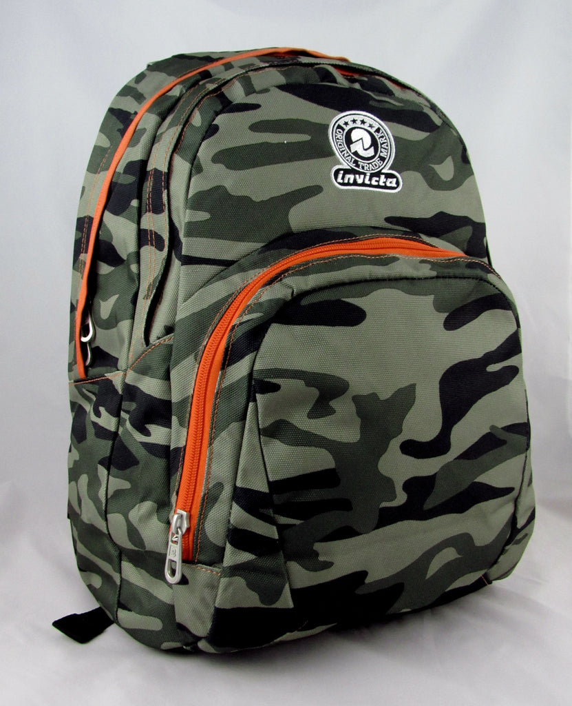 ZAINO INVICTA format tondo - FANTASY BOY - militare - scuola e tempo libero - 28 LT doppio scomparto