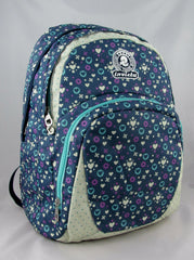 ZAINO INVICTA tondo format - FANTASY GIRL - blujeans beige - scuola e tempo libero - 28 LT doppio scomparto