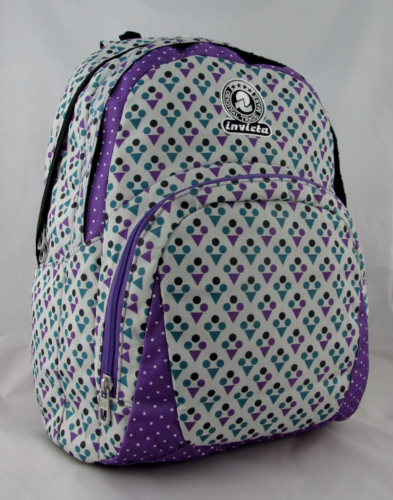 ZAINO INVICTA tondo format - FANTASY GIRL - Viola - scuola e tempo libero - 28 LT doppio scomparto