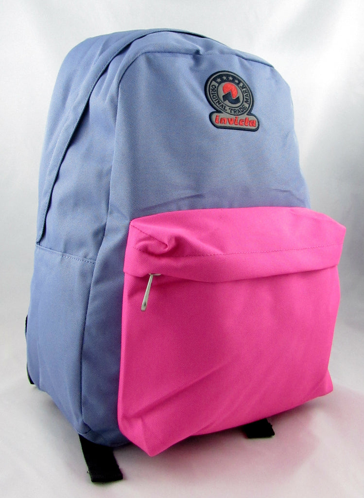 Zaino tondo Invicta logo viola fuxia scuola tempo libero zaino americano