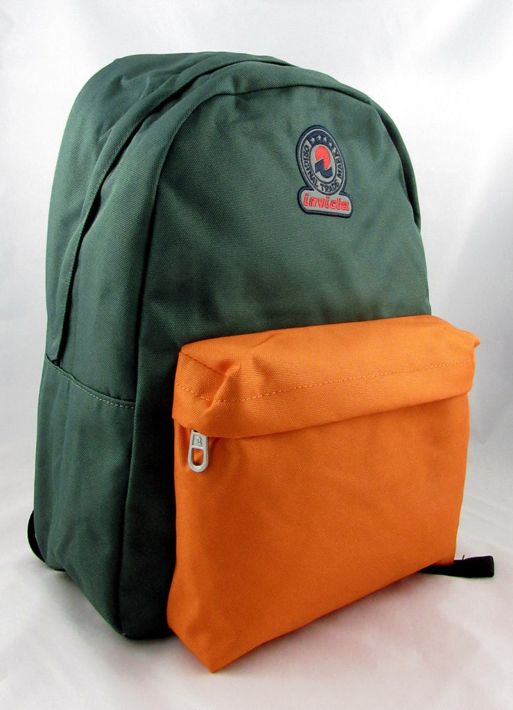 Zaino tondo Invicta logo viola verdone arancio scuola tempo libero zaino americano