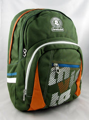 Zaino Invicta tondo Icon format verde militare e arancio doppio scomparto