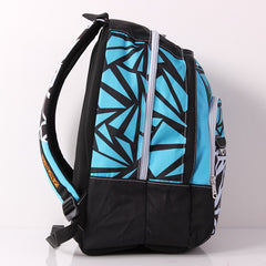 Zaino scuola tondo SEVEN - Fit BREACH - Blue turchese nero fluo 28 LT doppio zaino scuola elementare medie superiori doppio scomparto