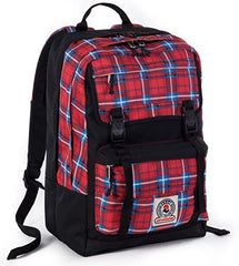 ZAINO INVICTA porta pc tondo - DUFFY fantasy quadri nero rosso