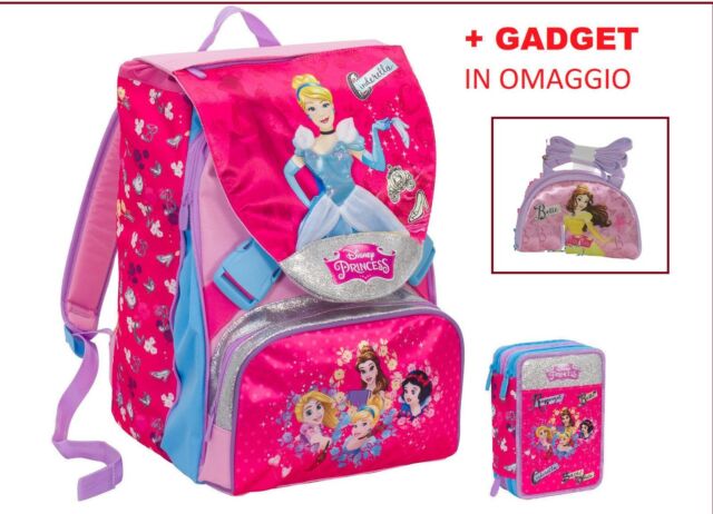 Coordinato zaino Seven Schoolpack Principessa + astuccio 3 zip + borsetta in omaggio