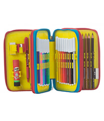 Astuccio 3 ZIP Seven  boy pen pad high tech completo di tutto