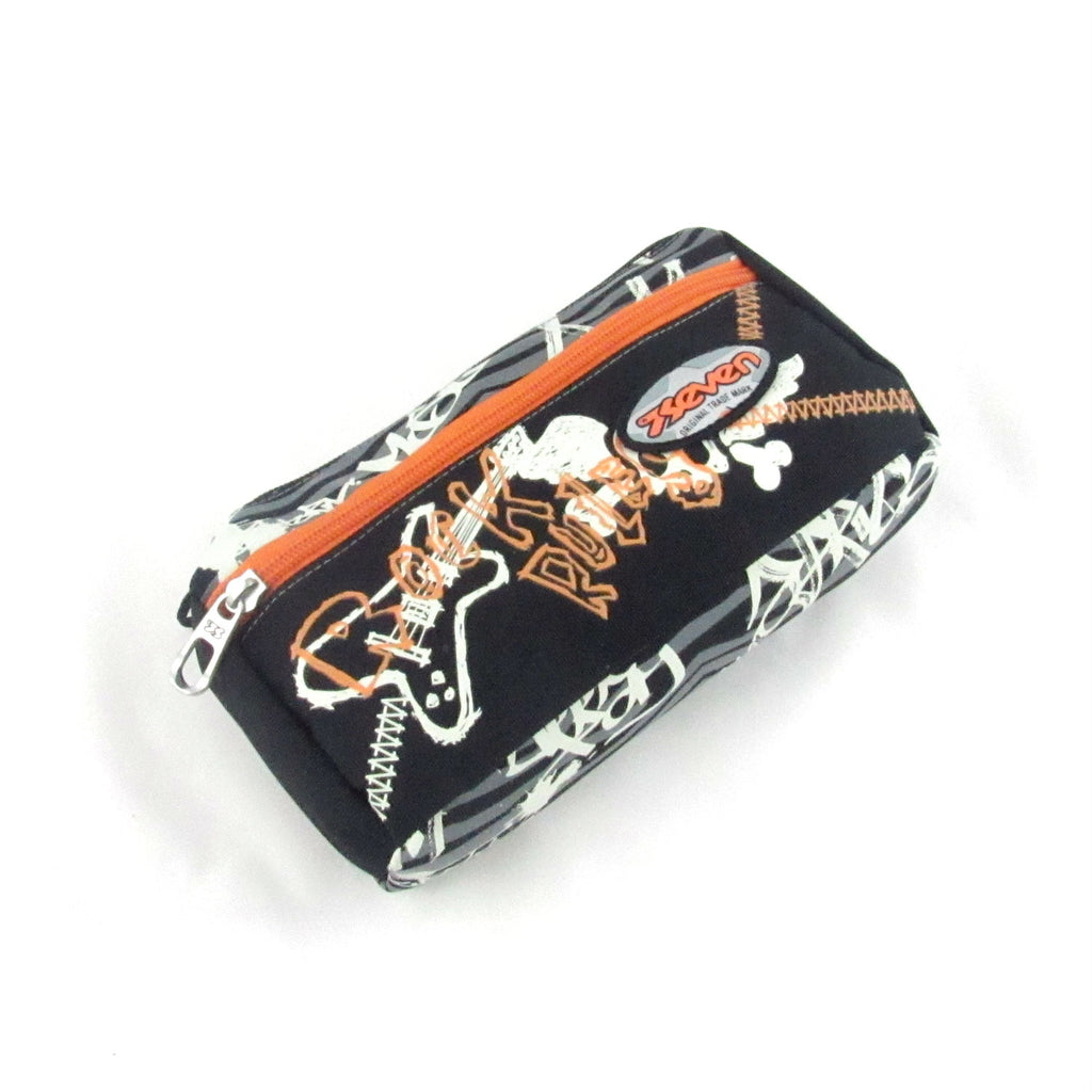 borsellino con tasca frontale seven nero arancio fantasy