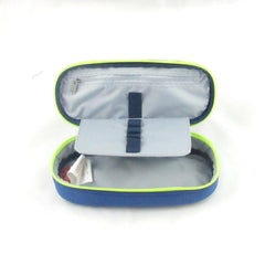 Astuccio portapenne ovale seven dj boy azzurro con organizzazione interna