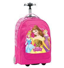 zaino con carrello seven principesse disney fuxia