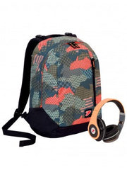 Zaino the double reversibile seven camouflage + cuffie
