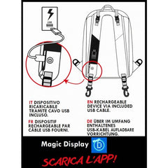 ZAINO SEVEN REVERSIBLE BACKPACK LEDWALL THE DOUBLE PROJECT