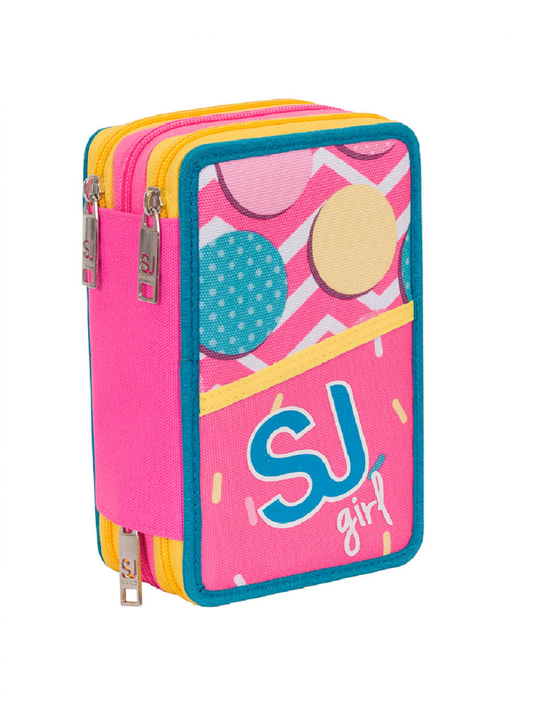 Astuccio Scuola 3 zip Seven SJ Ragazza - ROLLERSKATE GIRL in Offerta