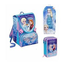 Coordinato schoolpack Seven Frozen sweet heart  zaino estensibile con flip system + astuccio 3 zip