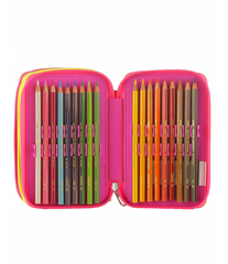 Astuccio 3 ZIP Seven  girl pen pad high tech completo di tutto